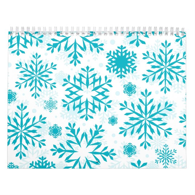 Blue Snowflake Pattern Calendar (Cover)
