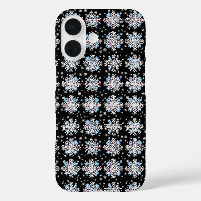Blue Snowflake Pattern Case-Mate iPhone Case (Back)