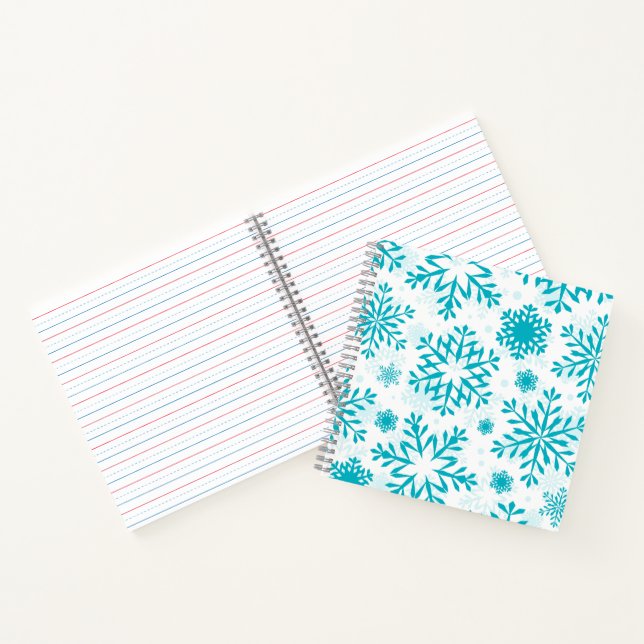Blue Snowflake Pattern Notebook (Inside)
