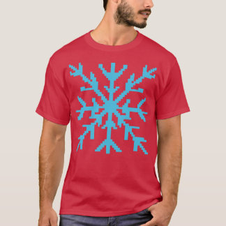 Blue snowflake pixel art T-Shirt