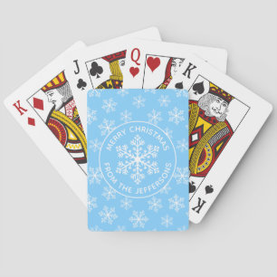 Blue Snowflake Playing Cards