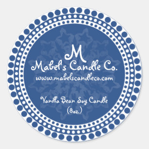 Blue Snowflake Product Label Stickers