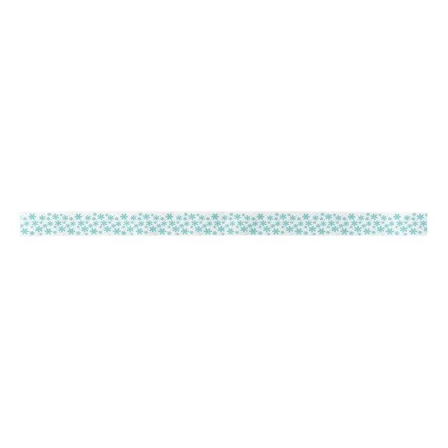 Blue Snowflake Satin Ribbon (Front)