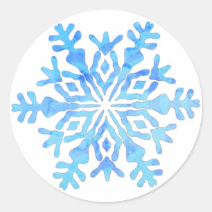 Blue snowflake sticker