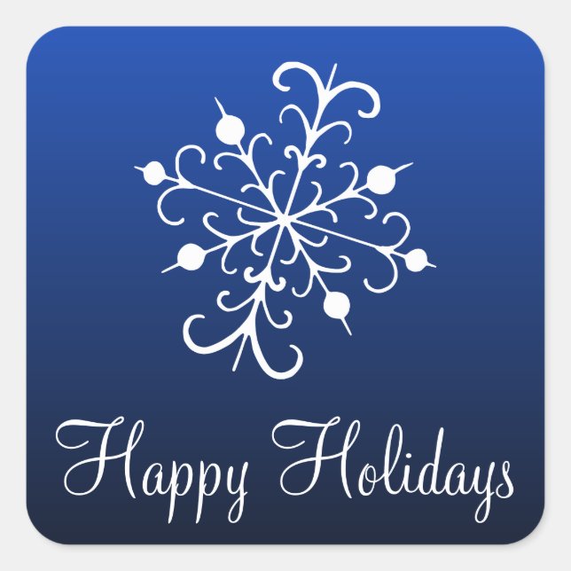 Blue Snowflake Stickers (Front)