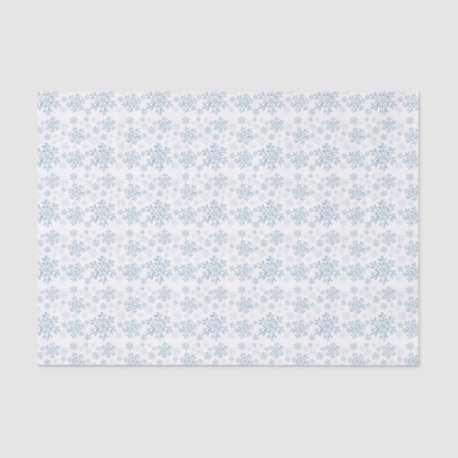 Blue Snowflake Tissue Paper. Tissue Paper (Front)