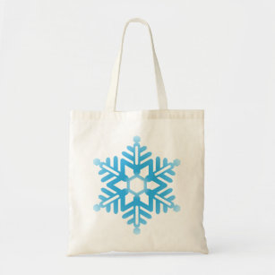 Blue Snowflake Tote Bag