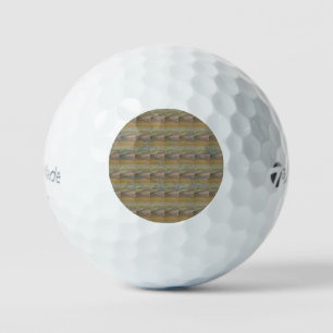 Blue snowflake waves on the Seashore Golf Balls