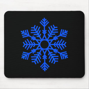 Blue Snowflake Winter For Men Women And Kids Xmas Mouse Mat