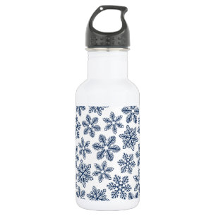 Blue snowflakes 532 ml water bottle