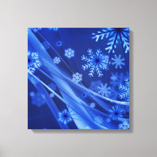 Blue Snowflakes Canvas Print