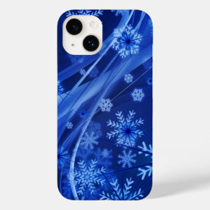Blue Snowflakes Case-Mate iPhone 14 Case