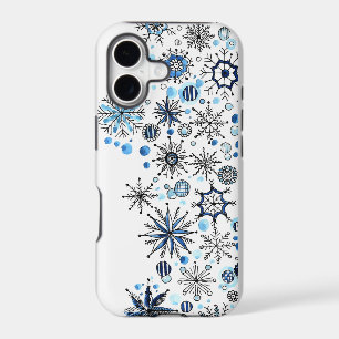 Blue Snowflakes Case-Mate iPhone Case