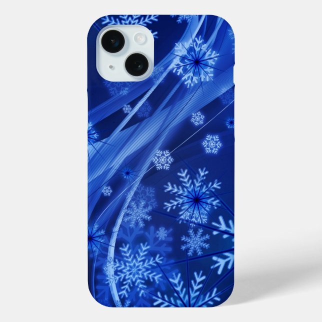 Blue Snowflakes Case-Mate iPhone Case (Back)