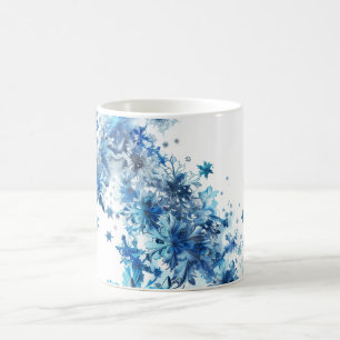 Blue Snowflakes Christmas Coffee Mug