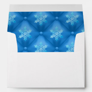 Blue Snowflakes Christmas Envelope