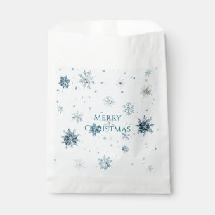 Blue Snowflakes Christmas Favour Bags