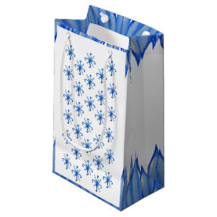 Blue Snowflakes & Ice Small Gift Bag