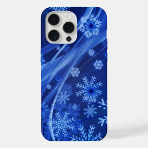 Blue Snowflakes iPhone 15 Pro Max Case