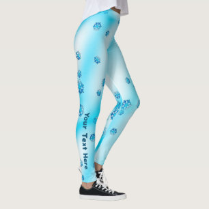 Blue Snowflakes Leggings