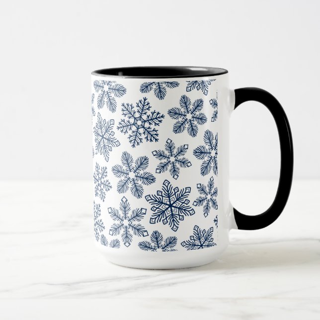 Blue snowflakes mug (Right)