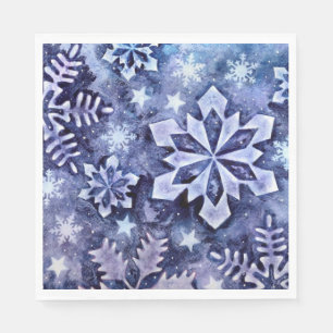 Blue Snowflakes Napkin