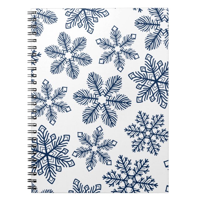 Blue snowflakes notebook (Front)