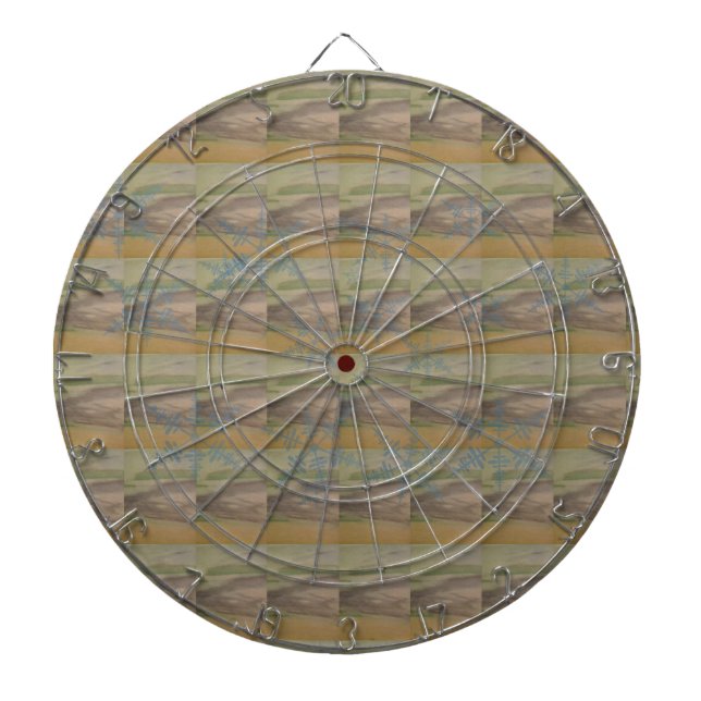 Blue Snowflakes on the Seashore  Dartboard (Front)