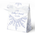 Blue Snowflakes on White Winter Wedding