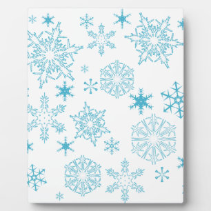 blue snowflakes plaque