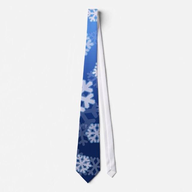 Blue Snowflakes Tie (Front)