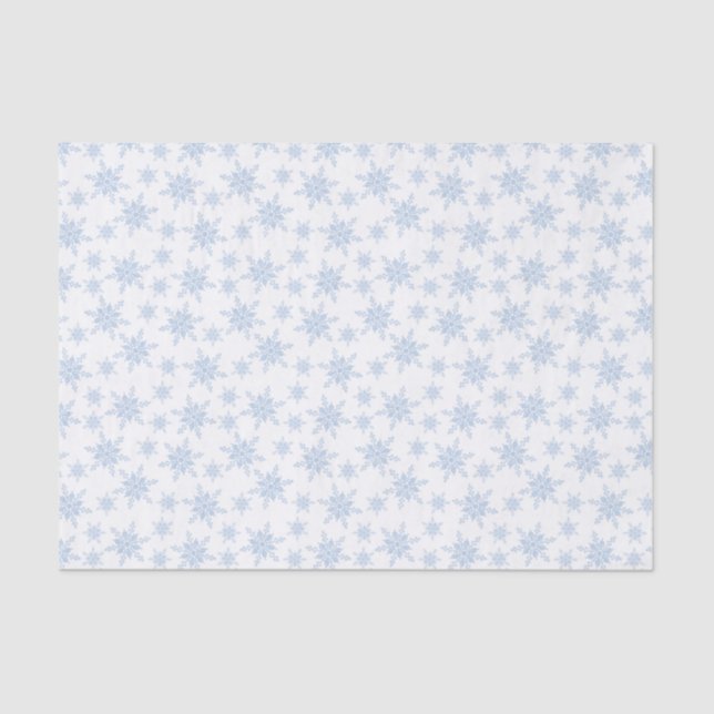 Blue Snowflakes Tissue Paper (Front)