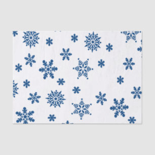 Blue Snowflakes Tissue Paper