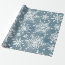 Blue Snowflakes Watercolor Winter Holiday