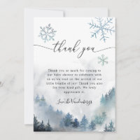Blue Snowflakes Winter Baby Shower