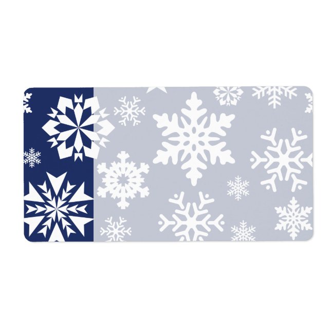 Blue Snowflakes Winter Christmas Holiday Pattern (Front)