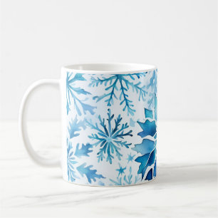 Blue Snowflakes Winter magic wart  Coffee Mug