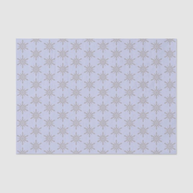 Blue Snowflakes Winter Tissue Paper (Front)