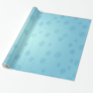 Blue Snowflakes Wrapping Paper