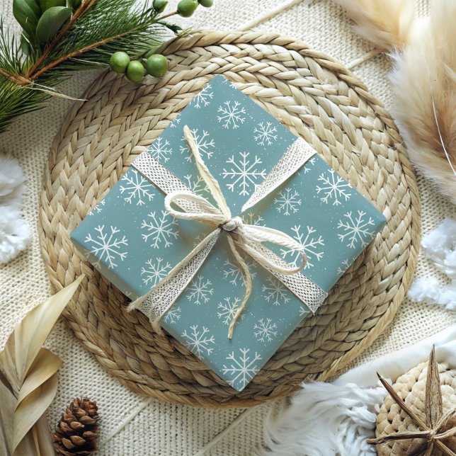 Blue Snowklake Wrapping Paper (Creator Uploaded)