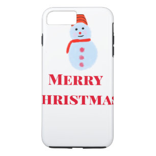 Blue snowman Christmas merry Christmas add name te iPhone 8 Plus/7 Plus Case