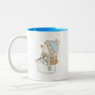 Blue Snowman Mug