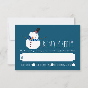 Blue Snowman RSVP