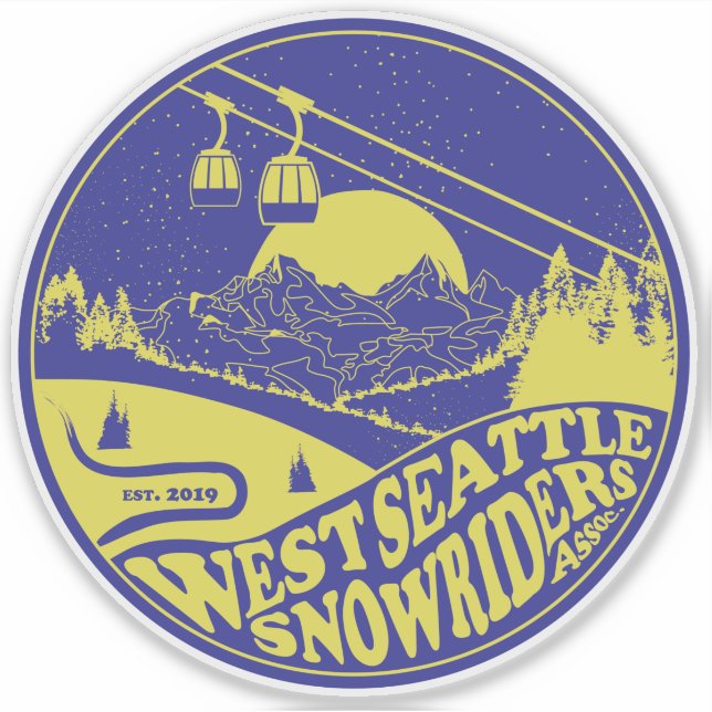 Blue Snowriders Sticker (Front)