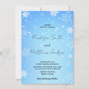 Blue Snows Wedding Invitations