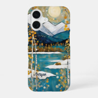 Blue Snowy Mountain Name iPhone / iPad case