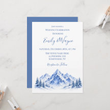 Blue Snowy Mountains Wedding Celebration