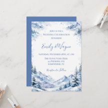 Blue Snowy Mountains Wedding Celebration