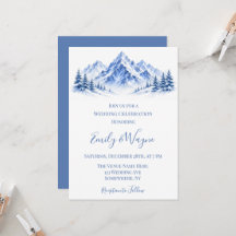 Blue Snowy Mountains Wedding Celebration