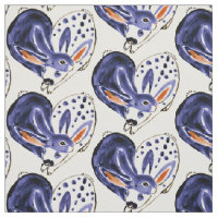 Blue Snuggle Bunny Love Rabbit Heart Design Cute